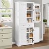 YITAHOME Küchenschrank, 182.5CM Hochschrank Küche Vorratsschrank, Buffetschrank mit Verstellbaren Ablagen, Esszimmerschrank mit Schubladen, für Wohnzimmer Küche Bild 2