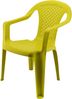 KHG Kinderstuhl mit Armlehne Gelb, Gartenstuhl, Sessel für Kinder mit 27 cm Sitzhöhe | aus Kunststoff stapelbar, kippsicher, wetterbeständig | Sitzgelegenheit für Innen- und Außenbereich Bild 4
