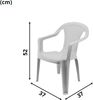 KHG Kinderstuhl mit Armlehne Gelb, Gartenstuhl, Sessel für Kinder mit 27 cm Sitzhöhe | aus Kunststoff stapelbar, kippsicher, wetterbeständig | Sitzgelegenheit für Innen- und Außenbereich Bild 3