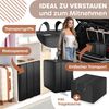 KESSER® Klappmatratze Gästematratze 3-fach Faltmatratze faltbar zum Sitzhocker | Schaumstoff 25kg/m³ extra dick 15cm atmungsaktiv waschbar abnehmbarer Bezug | Matratze inkl. Camping Tragetasche Schwarz, 90 x 200 x 15 cm Bild 5