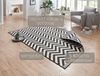 In- & Outdoor Wendeteppich Palma Schwarz Creme - 80x150x0,5cm Bild 3