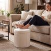 Relaxdays Hocker aus Samt mit Stauraum Bild 3