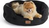 BEDSURE Katzenbett waschbar Katzen Bettchen - 63 x 53 x 20 cm Katzen Bett mit Zweiseitig Innenkissen Katzenschlafplatz für Katzen oder kleine Hunde, schwarz Bild 2