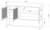 Sideboard Sund mit 3 Türen Stahl Grau [en. casa] Bild 2