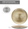 MamboCat Servierplatte 6x Kairo Gold Kuchenteller Glas 6 Personen Dessertteller Relief, Glas, Weihnachtsgeschirr, Weihnachten, Weihnachtsset, Geschirr Bild 5