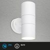 BRILONER - Wandleuchte Aussen IP54 Spritzwasser- Staubschutz, GU10 Fassung, max. 7W, Aussenlampe, Wandlampe, Strahler, Außenbeleuchtung, Außenleuchte, 16 x 7,5 x 11 cm, Weiß Bild 2