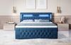Boxspringbett Moonlight mit LED, USB und Stauraum 140x200 Blau H3 Bild 3