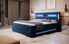 Boxspringbett Moonlight mit LED, USB und Stauraum 140x200 Blau H3 Bild 2