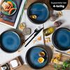 Moritz & Moritz Suppenteller SOLID 4x Suppenteller Blau/Braun, (4 St), Bowl Schüssel für Suppe, Nudeln, Salat oder Müsli Bild 2