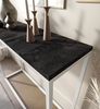 lukmebel Moderner Universal-Konsolentisch für Flur Wohnzimmer Schlafzimmer Industriestil Design laminierte Platte Platte Plus Stahlrahmen Schutzkante 30 x 80 x 80 cm Weiß/Dunkler Beton Bild 4