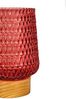 Pauleen LED Tischleuchte Rose Glamour mobile Rosa Glas/Holz, Leuchtmittel wechselbar, Warmweiß, E27, Timer Batterie Bild 5
