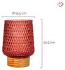 Pauleen LED Tischleuchte Rose Glamour mobile Rosa Glas/Holz, Leuchtmittel wechselbar, Warmweiß, E27, Timer Batterie Bild 4