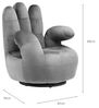 Vente-unique - Fingersessel drehbar - Samt - Anthrazit - CATCHY Bild 3