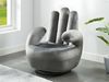 Vente-unique - Fingersessel drehbar - Samt - Anthrazit - CATCHY Bild 5