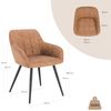 Esszimmerstuhl aus Stoffbezug Modell Rita braun Bild 3