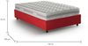 Talamo Italia - Chiara Doppelbett, Bettkasten mit Stoffbezug, 100 % Made in Italy, Öffnung vorne, inklusive Matratze 120x190 cm, Rot Bild 2