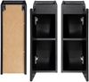 Unterschrank Skelbolu 20x60x40 cm Schwarz/Eichenoptik [en. casa] Bild 4