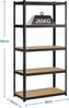 Yaheetech Lagerregal Stehende Regaleinheiten Kellerregal Standregal mit 5 Höhenverstellbaren Böden für Keller Lager Garage, 90×45×180cm, 1325 kg Last Bild 3