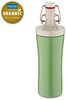 Koziol Trinkflasche Plopp To Go, Wasserflasche, Kunststoff-Holz-Mix, Nature Leaf Green, 425 ml, 7796703 Bild 2