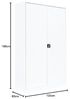 Stahl-Aktenschrank Kolloss Metallschrank abschließbar Büroschrank Stahlschrank 195 x 120 x 60 cm Weiß 530387 Bild 2
