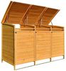 Mülltonnenbox braun Anbaubox Mülltonnenverkleidung Mülltonne 240L Mülltonnenhaus Gartenbox Gerätebox Gerätehaus Holz Anbau Gerätehaus Bild 3
