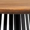 DRW Runder Couchtisch aus Holz und Metallfuß in Natur und Schwarz, 80 x 80 x 45 cm Bild 3