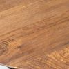 DRW Runder Couchtisch aus Holz und Metallfuß in Natur und Schwarz, 80 x 80 x 45 cm Bild 4