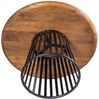 DRW Runder Couchtisch aus Holz und Metallfuß in Natur und Schwarz, 80 x 80 x 45 cm Bild 5