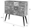 Kommode SAN aus Teakholz | Design Sideboard mit filigranem Stahlgestell Bild 3