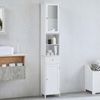 Bath Vida Priano Hoch Spiegelschrank Schrank Boden Stehend Tallboy Einheit, weiß Bild 1