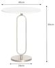 riess-ambiente Beistelltisch ELEGANCE 60cm weiß / gold (Einzelartikel, 1-St), Wohnzimmer · Marmor · Metall · rund · handmade · Modern Design Bild 3