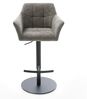 Barstuhl Yulo-Flex Bouclé Soft Schlamm Drehfuß höhenverstellbar Metall Schwarz Bild 3
