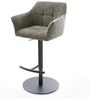 Barstuhl Yulo-Flex Bouclé Soft Schlamm Drehfuß höhenverstellbar Metall Schwarz Bild 2