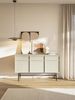 Selsey 'Evo' Sideboard 3-türig mit 3 Schubladen, beige mit Metallgestell, ca. 89 x 154 x 39 cm Bild 2