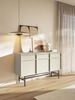 Selsey 'Evo' Sideboard 3-türig mit 3 Schubladen, beige mit Metallgestell, ca. 89 x 154 x 39 cm Bild 4