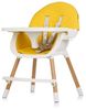 Chipolino Kinderhochstuhl Rio 2 in 1, Kinderstuhl rutschfeste Beine 5-Punkt-Gurt gelb weiß Bild 4