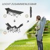Outsunny Feldbett klappbares Klappbett (Campingbett mit Kopfkissen, Seitentasche, 1-St, Gästebett bis 150 kg belastbar) für Reisen, Outdoor, Oxford, Dunkelblau+Grau Bild 5