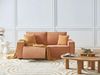 3-Sitzer Sofa Cord orange elektrisch verstellbar NUKARI Bild 2