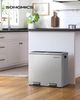 48L Mülleimer Mülltrennung Mülltrennsysteme mit 2 Inneneimern Treteimer für Küche Edelstahl 2 x 24L LTB48NL Bild 2