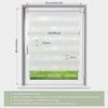 Deswell Doppelrollo Klemmfix ohne Bohren Weiß B60 x H130 cm (Stoffbreite 56cm) Rollos für Fenster ohne Bohren für Fenster mit Lichtdurchlässig & Verdunkelnd/Höhe Stufenlos Verstellbar Bild 4