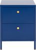 Nachttisch mit 2 Schubladen KYLEA Metall Marineblau Bild 4