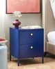 Nachttisch mit 2 Schubladen KYLEA Metall Marineblau Bild 2