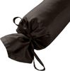 Mako Satin / Baumwollsatin Nackenrollen Bezug uni / einfarbig Espresso Braun 15x40 cm mit Bändern Bild 2