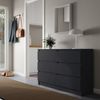 Home Collective Kommode mit 6 Schublade 80, 100, 120, 140 cm breit Holz Schrank (Highboard Anrichte Schlafzimmer Wohnzimmer Flur Büro Organizer), Kommode 120 cm breit Kommode Sideboard, Anthrazit Bild 3