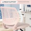 FurnitureR Kinder Schreibtischstuhl, höhenverstellbarer Drehstuhl mit kleinem Loch Rückenlehne Design, geeignet für Kinderzimmer oder Arbeitszimmer, Molandi Pink Bild 3