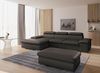 CAVADORE Echtleder-Schlafcouch Valerie mit XL-Longchair / Ecksofa mit Bettfunktion, Kopfteilverstellung + großem Longchair / 286 x 73 x 174 / Leder Dunkelbraun Bild 2