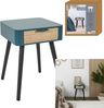 Home Deco Factory CMP Paris Nachttisch, 48 x 40 x 35 cm, zweifarbig, Blau, Kiefer, Mehrfarbig Bild 5