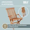 MR. DEKO Garten-Essgruppe Teak klappbar – Andover Sessel & Balcony Tisch, 120x60 cm Bild 5