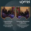 Loft 25 Sitzsack mit Rückenlehne für Erwachsene | Cordstoff, Innenfutter | Ergonomisches Design zur Unterstützung der Körperhaltung (Lila, Sitzsack + Fußhocker) Bild 5
