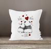 MoonWorks Dekokissen Kissenbezug Kissenhülle Panda Motiv Spruch Ich Deins Du Meins Wir Eins Liebes-Geschenk Partner Liebesbeweis Moonworks® Bild 2